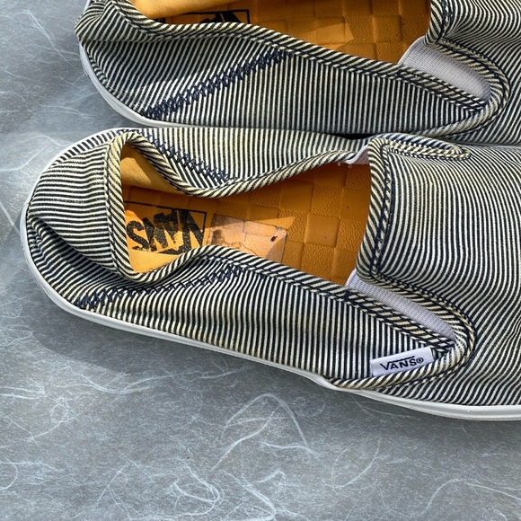 Vans loafers women’s size 10.5 Vans Black and White Striped sailor Slip-On Shoes - Picture 11 of 13